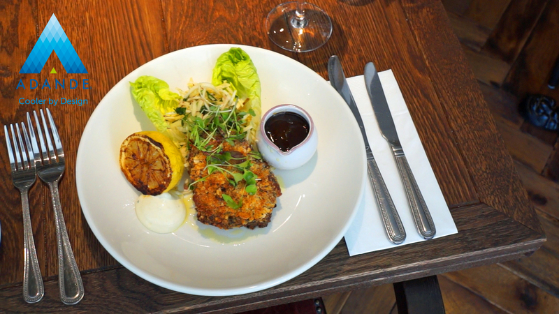 Slow cooked lemon, Parmesan and rosemary crusted pork with red apple & celeriac slaw and herb aioli by Ajay Barak - 1