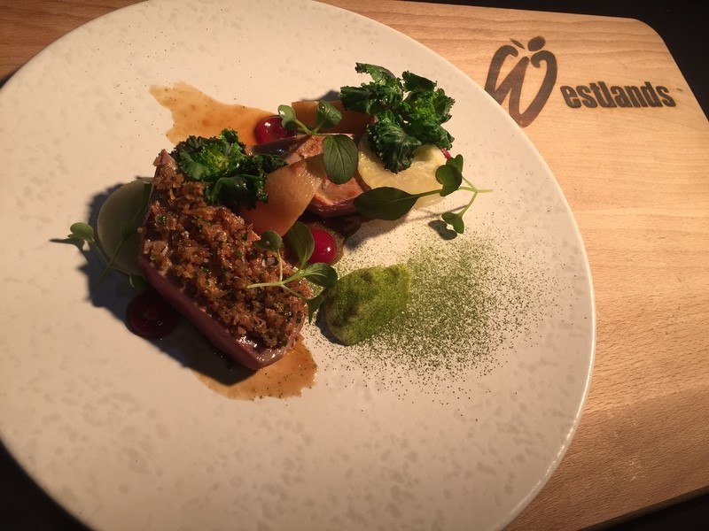 Duck, turnip, kale and lingonberries