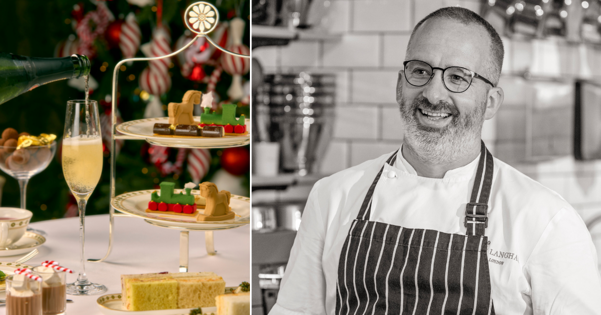 Andrew Gravett and the festive afternoon tea at The Langham